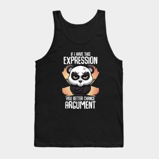 Grumpy panda Tank Top